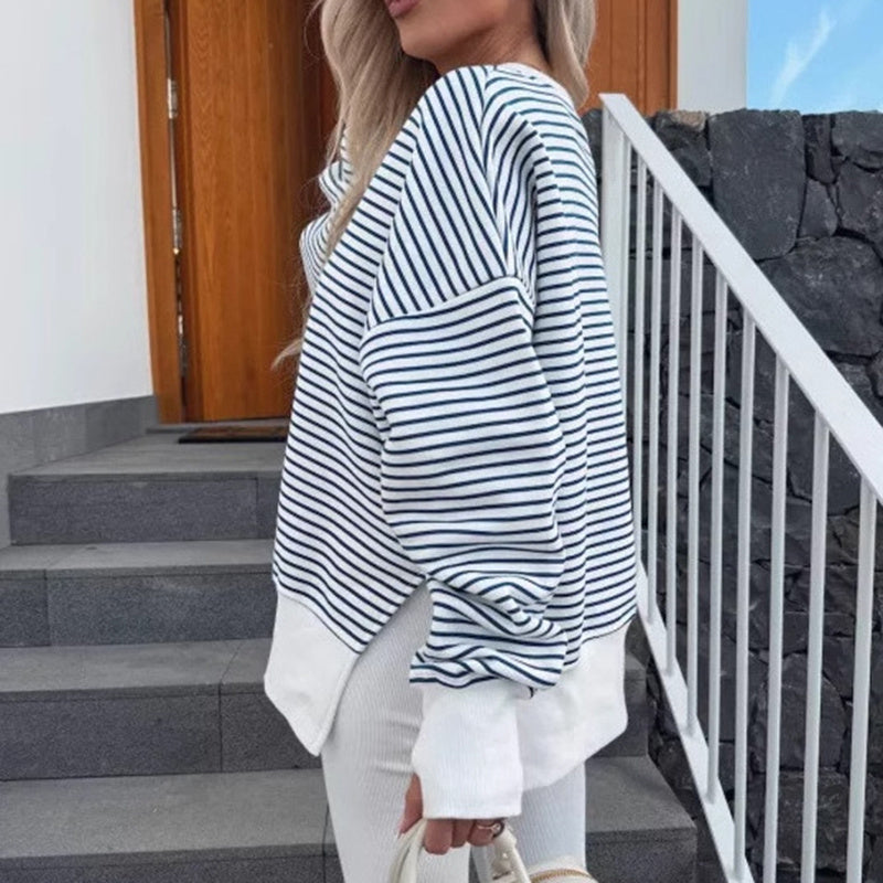 Women's Striped Sweatshirt